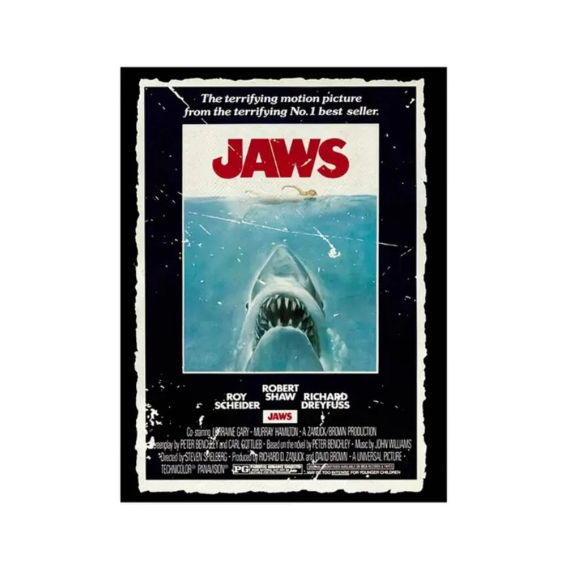 Jaws Marine Life Art Canvas HD Printing Poster (50x1x70cm) - 1 Piece - ملصق